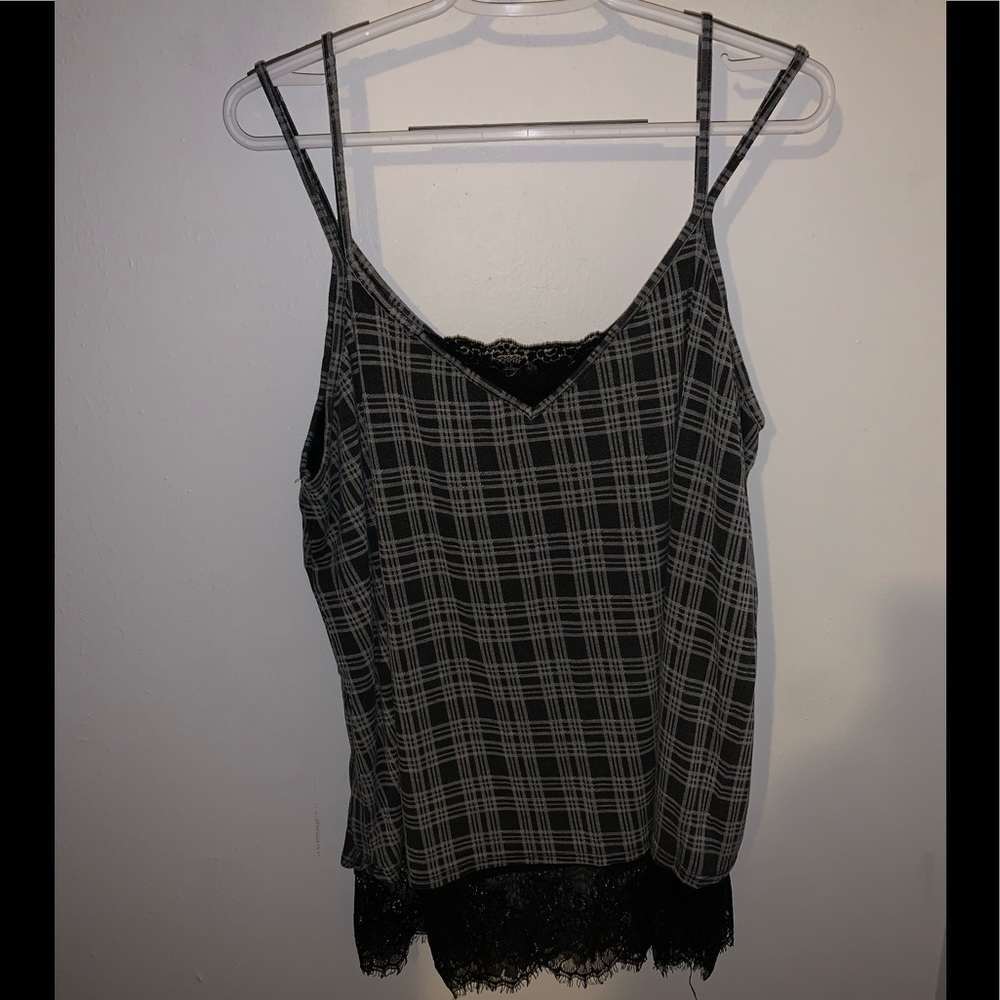 Black and white plaid sz 2x